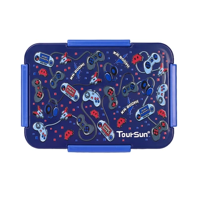 Gambar Tusslr Toursun Kotak Makan Plastik Game - Biru