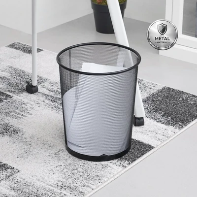 Gambar Informa Tempat Sampah Steel Mesh Round 17 Liter - Hitam
