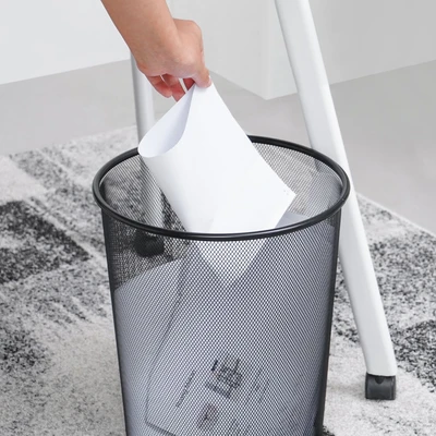 Gambar Informa Tempat Sampah Steel Mesh Round 17 Liter - Hitam