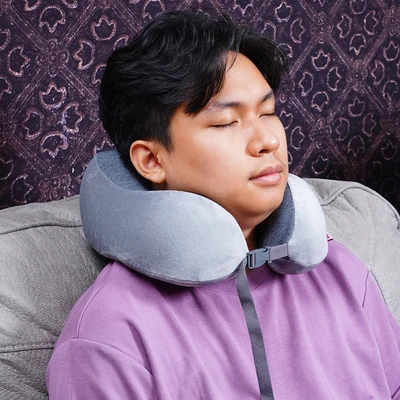 Gambar Travel Sentry Bantal Leher Travel Perfect Rest - Abu-Abu