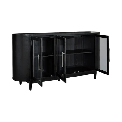 Gambar Ashley Rowanbeck Kabinet Wood - Hitam