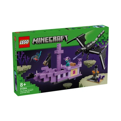 Gambar LEGO Minecraft The Ender Dragon And End Ship 21264