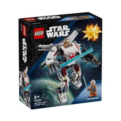 Gambar LEGO Star Wars Luke Skywalker X Wing Mech Set 195 Pcs 75390 - Putih