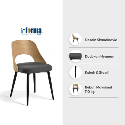 Gambar Informa Aucy Kursi Fabric Natural - Mix