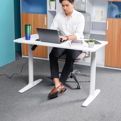 Gambar Informa Uriel Meja Kerja Adjustable Lift Up - Putih