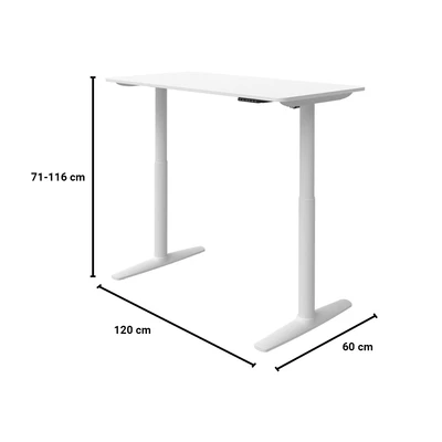 Gambar Informa Uriel Meja Kerja Adjustable Lift Up - Putih