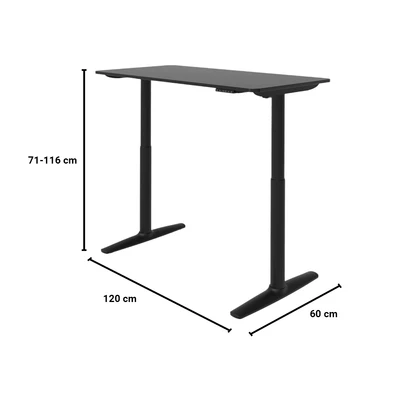 Gambar Informa Uriel Meja Kerja Adjustable Lift Up - Hitam
