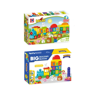 Gambar Bricks Kingdom Set 68 Pcs Big Building Blocks Train