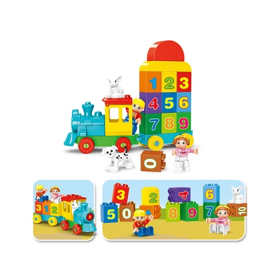 Gambar Bricks Kingdom Set 68 Pcs Big Building Blocks Train