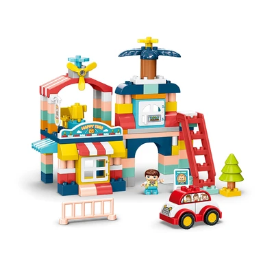 Gambar Bricks Kingdom Set 148 Pcs Big Blocks Villa Garden