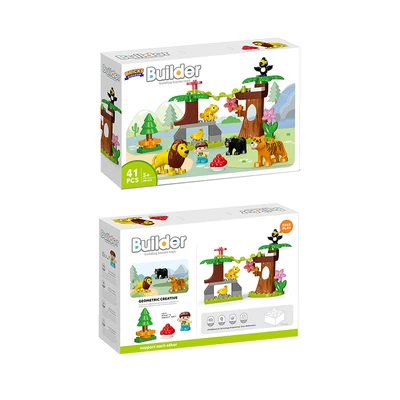 Gambar Bricks Kingdom Set 41 Pcs Big Building Blocks Animal