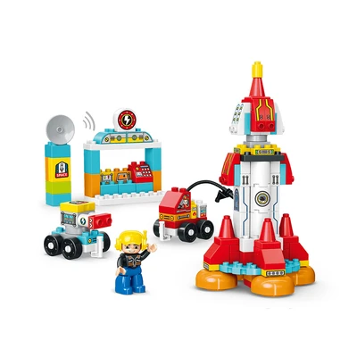 Gambar Bricks Kingdom Set 140 Pcs Big Building Blocks Rocket