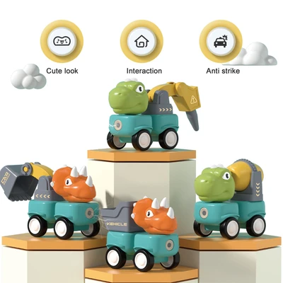 Gambar Bricks Kingdom Set 58 Pcs Dinosaur Magnetic Sticks Vehicle Locomotive