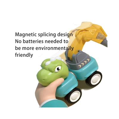 Gambar Bricks Kingdom Set 58 Pcs Dinosaur Magnetic Sticks Vehicle Locomotive