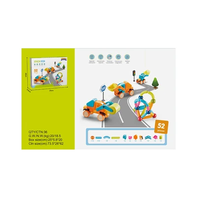 Gambar Bricks Kingdom Set 52 Pcs Magnetic Engineer Vehicle - Mix