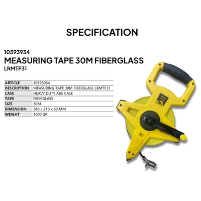 Gambar Krisbow 30 Mtr Meteran Gulung Fiberglass Lrmtf31 - Kuning