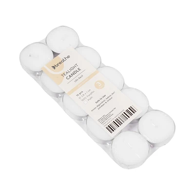 Gambar Breathe Lilin Tealight Tanpa Aroma 3 Hours Set 10 pcs - Putih