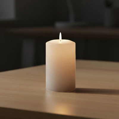 Gambar Breathe Lilin Pillar 75 Hours - Putih