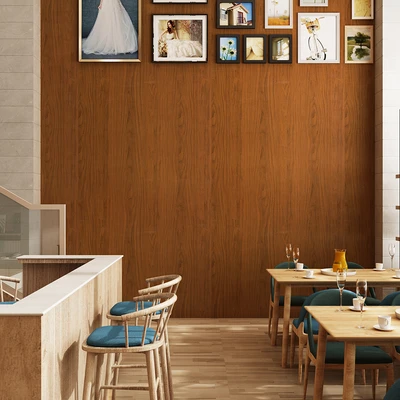 Gambar Forhom Panel Dinding Roll Motif Kayu 60x300 cm - Dark Oak