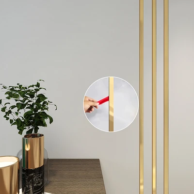 Gambar Forhom 3 Mtr Panel Dinding Roll Strip - Gold