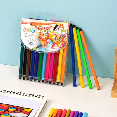 Gambar Deli Set 12 Pcs Spidol Felt Ec15712