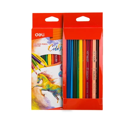 Gambar Deli Pensil 12 Warna Colorun - Mix
