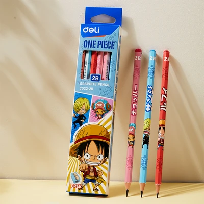 Gambar Deli Set 12 Pcs Pensil 2b Graphite One Piece Ec0022b Random