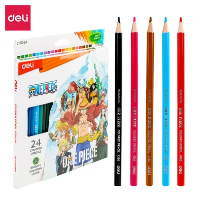 Gambar Deli Pensil 24 Warna One Piece - Mix
