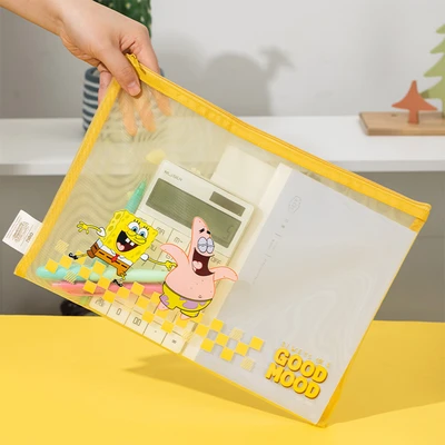 Gambar Deli Pouch Zipper A4 Spongebob Eh982 Random