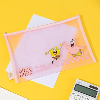 Gambar Deli Pouch Zipper A4 Spongebob Eh982 Random