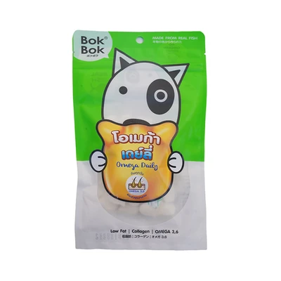 Gambar Bok Bok Camilan Anjing All Life Stages Omega Daily 70 gr
