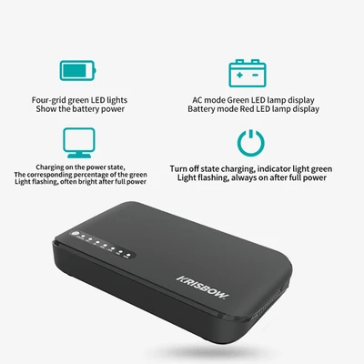 Gambar Krisbow Mini Ups Portable DC Poe 20000 mAh - Hitam