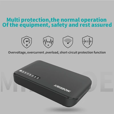 Gambar Krisbow Mini Ups Portable DC Poe 20000 mAh - Hitam