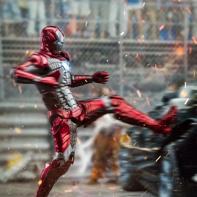 Gambar Top Gear Zd 7 inci Infinite Action Figure X Iron Man Mark 5