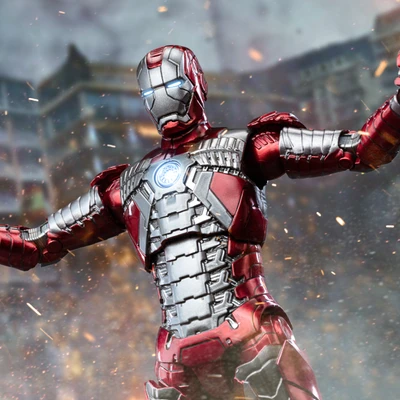 Gambar Top Gear Zd 7 inci Infinite Action Figure X Iron Man Mark 5