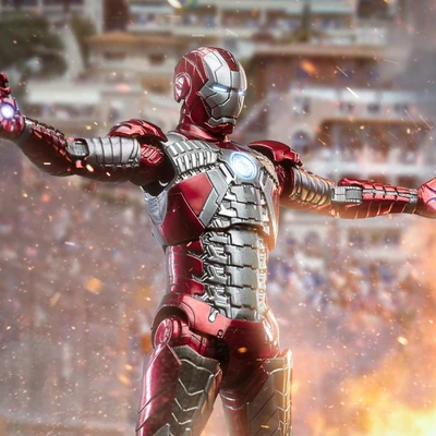 Gambar Top Gear Zd 7 inci Infinite Action Figure X Iron Man Mark 5