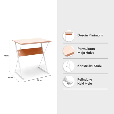 Gambar Informa Taro Meja Belajar Anak - Pink Solid