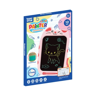 Gambar Kiddy Star 10 Inci Lcd Drawing Board Naughty Cat - Pink