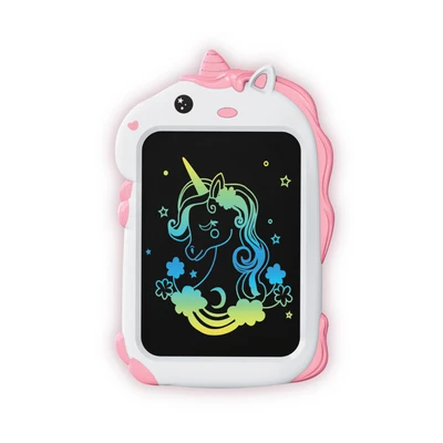 Gambar Kiddy Star 8.5 Inci Lcd Drawing Board Unicorn - Putih/pink