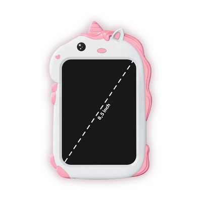 Gambar Kiddy Star 8.5 Inci Lcd Drawing Board Unicorn - Putih/pink
