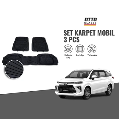 Gambar Otto Klasse Set 3 Pcs Karpet Mobil Tpe - Hitam