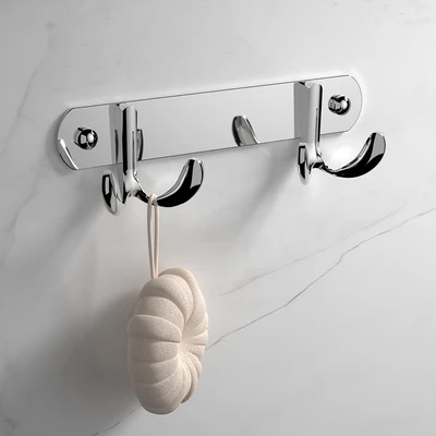 Gambar Fosa Gantungan Dinding Kamar Mandi 2 Kait Basic 2901-2 - Silver