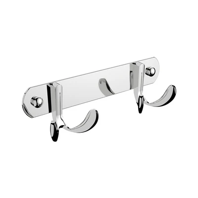 Gambar Fosa Gantungan Dinding Kamar Mandi 2 Kait Basic 2901-2 - Silver