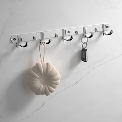 Gambar Fosa Gantungan Dinding Kamar Mandi 5 Kait Basic 2901-5 - Silver