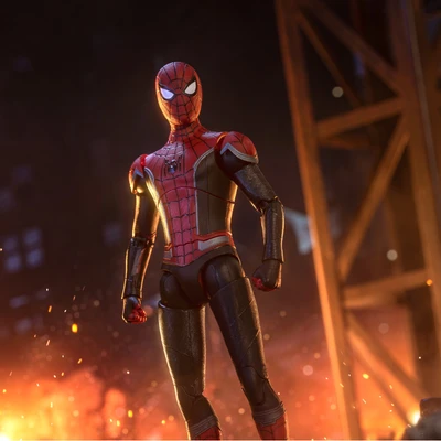 Gambar Top Gear Zd 7 Inci Infinite Action Figure X Spiderman Upgrade Suit No Way Home