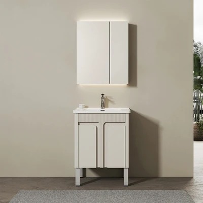 Gambar Fosa Hana Set Kabinet Kamar Mandi PVC - Putih/Krem