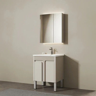 Gambar Fosa Hana Set Kabinet Kamar Mandi PVC - Putih/Krem