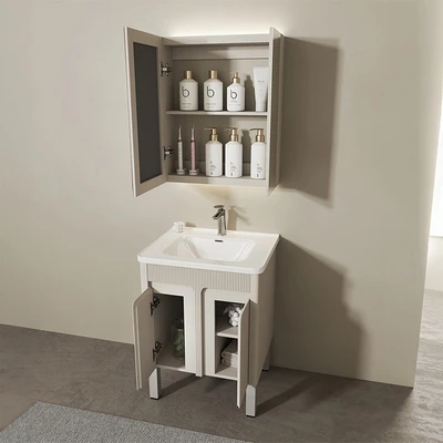 Gambar Fosa Hana Set Kabinet Kamar Mandi PVC - Putih/Krem