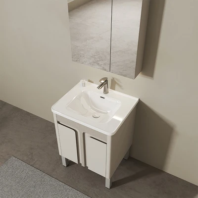 Gambar Fosa Hana Set Kabinet Kamar Mandi PVC - Putih/Krem
