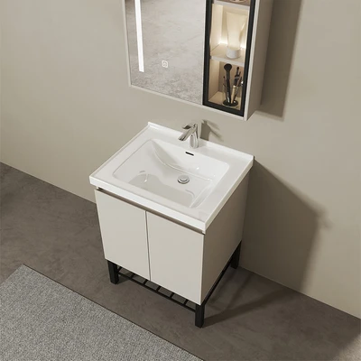 Gambar Fosa Terra Set Kabinet Kamar Mandi PVC - Putih/Krem